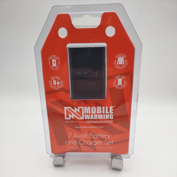 NEW Mobile Warming 7.4V 2250Mah Black USB Clamshell Battery and Cable Set - Picture 1 of 3